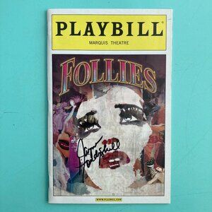Signed Jayne Houdyshell (Only) Follies Playbill Bernadette Peters & Elaine Paige